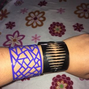 Blue and Gray bracelets